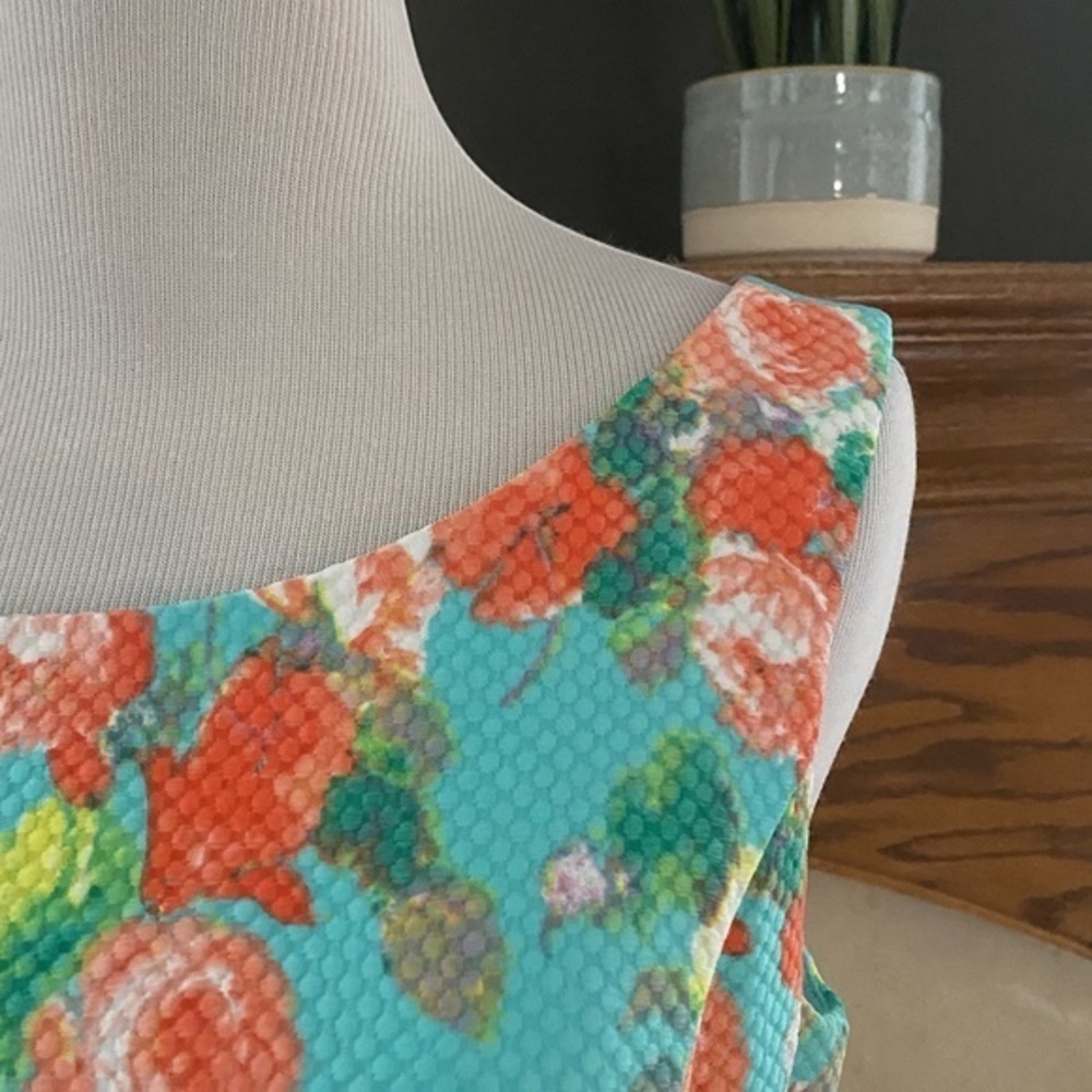 Donna Ricco Sleeveless Floral Dress Sz. 8 - Picture 4 of 14